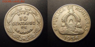 МОНЕТЫ МИРА 10-16 - Гондурас – 10 сентаво (1956) №2