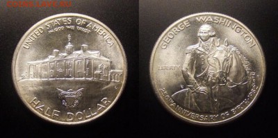МОНЕТЫ МИРА 10-16 - США – 0,5 доллара (1982 D) «250-летие Джорджа Вашингтона» (Ag)