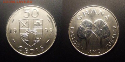 МОНЕТЫ МИРА 10-16 - Гана – 50 седи (1999) «Там-тамы» (UNC)