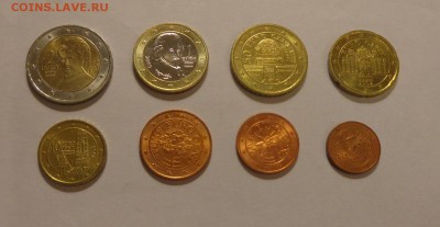 АВСТРИЯ - ЕВРО-набор АЦ 9 монет до 18.10, 22.00 - Австрия - Евро-набор1