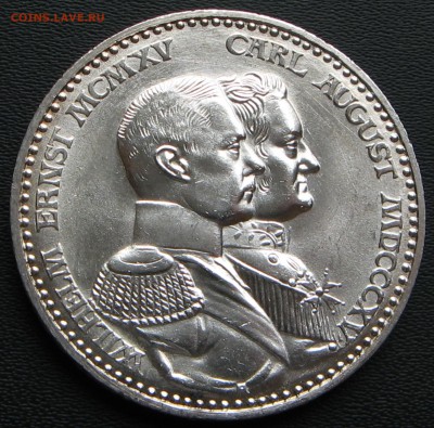 SACHSEN-WEIMAR-EISENACH  3 марки 1915 - аверс
