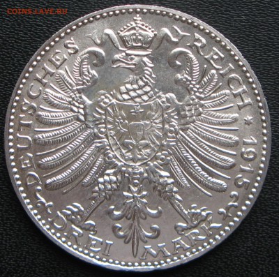 SACHSEN-WEIMAR-EISENACH  3 марки 1915 - реверс1