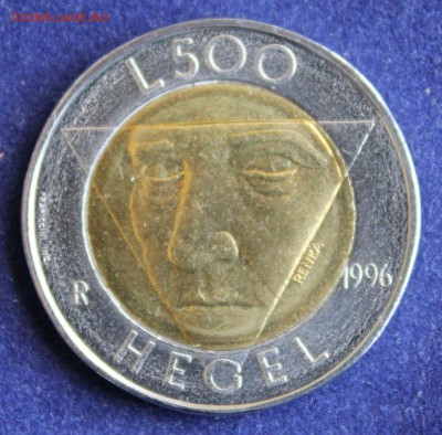 С 1 руб.  БМ САН МАРИНО 500 лир 1996г. ГЕГЕЛЬ до 18.10 в 22 - IMG_3211.JPG