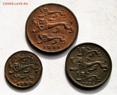 ЭСТОНИЯ 1 сент 1929, 2 сенти 1934, 5 сенти 1931. 18.10.2016. - 030.JPG