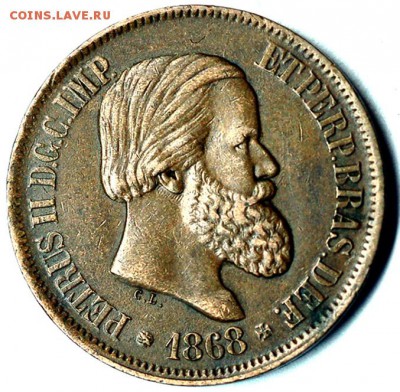 Бразилия_20 реалов 1868; до 13.10_22.05мск - 11237