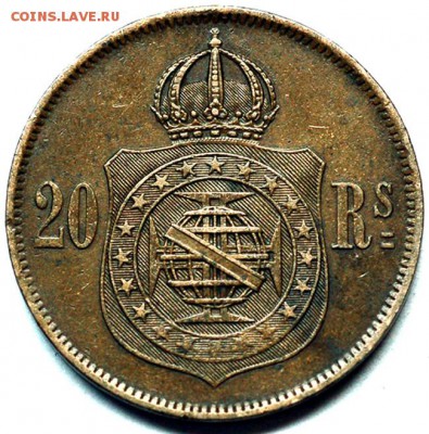 Бразилия_20 реалов 1868; до 13.10_22.05мск - 11238