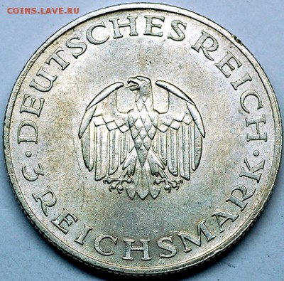 Германия_3 рейхсмарки 1929(А) "Лессинг"; до 13.10_22.14мск - 10625