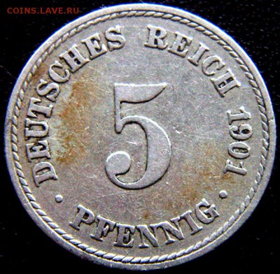 Германская Империя_5 пфеннигов 1901(А); до 13.10_22.15мск - 11242