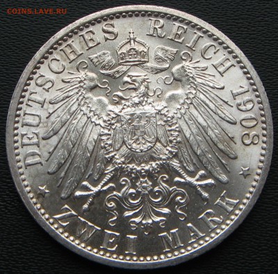 SACHSEN-WEIMAR-EISENACH  3 марки 1915 - реверс