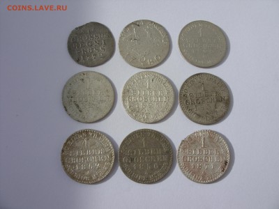 9 серебряных монет Германии. 1772-1871. - Аук серебро Германии - 1.JPG