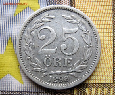 ШВЕЦИЯ 25 эре 1898 + 10 эре 1915-17 + БОНУС 3 монеты. 19.10. - 024.JPG