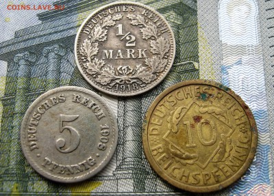 2 марки 1918 серебро + БОНУС 2 монеты. 19.10.2016 - 025.JPG