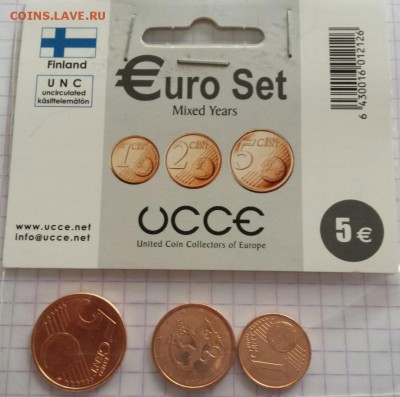 евро-центы UNC в упаковке! до 16.10. до 22.00. - евро2