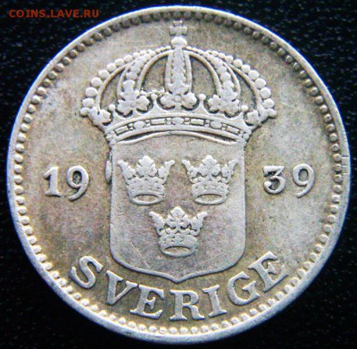 Швеция_25 эре 1939. Серебро; до 14.10_22.48мск - 12645