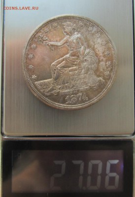 Торговый доллар 1874 года - ТД 1874-5