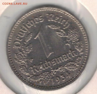 ГЕРМАНИЯ РЕЙХСМАРКА 1934D ДО 20.10.16 В 22.00МСК (Г721) - 4-г1а