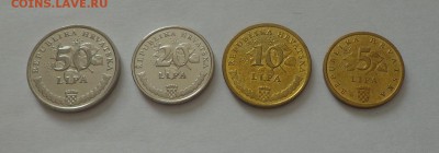 ХОРВАТИЯ - подборка ходячки 4 монеты до 21.10, 22.00 - Хорватия - 5-50 липа 4 монеты