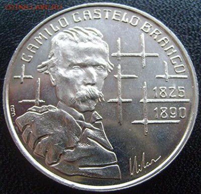 Португалия_100 эскудо 1990 "Камилу Бранку"; 15.10_22.00мск - 10676