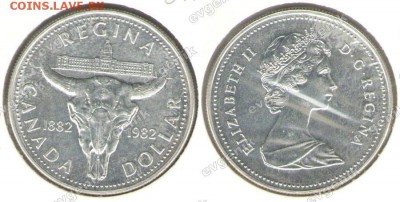 Польша-США-КАНАДА-19-20-РОССИЯ-Португалия-Казахстан - kanada_1982_1_dollar_serebro_km133_num_10853