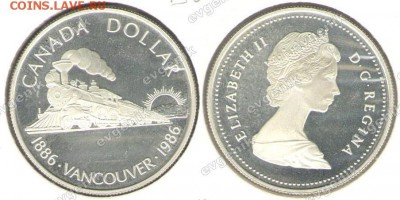 Польша-США-КАНАДА-19-20-РОССИЯ-Португалия-Казахстан - kanada_1986_1_dollar_serebro_proof_km149_num_10857