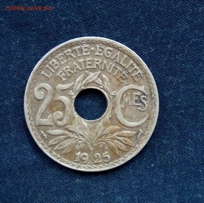 25 сантимов 1925 Франции,до 17.10. - xYqlZETRraU