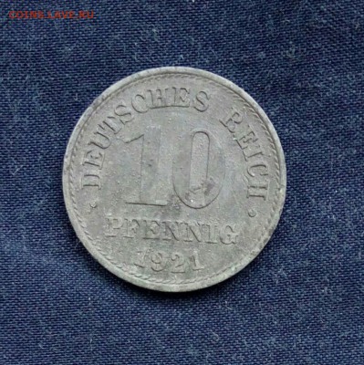 10 пфеннигов 1921 Германия,до 17.10. - 9odsNTr23Ms
