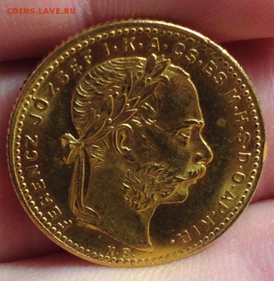 Австрия 1881 года 20 франков 8 флоринов gold - image