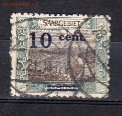 Германия SAARGEBIET1921 1м надпечатка - 20