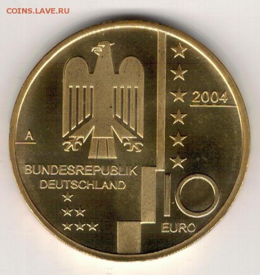 Ag ФРГ 10€ 2004А БАУХАУЗ В ДЕССАУ до 21.10 в 22.00мск (В732) - 5-ф04а