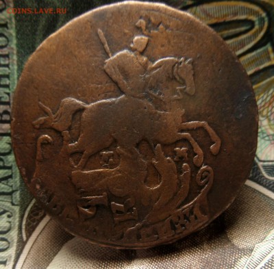 2 копейки 1763 г ММ, перечекан из 4 копеек (короткий) - 3