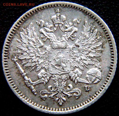 Царская Финляндия_25 пенни 1909. Серебро; до 17.10_22.11мск - 11149