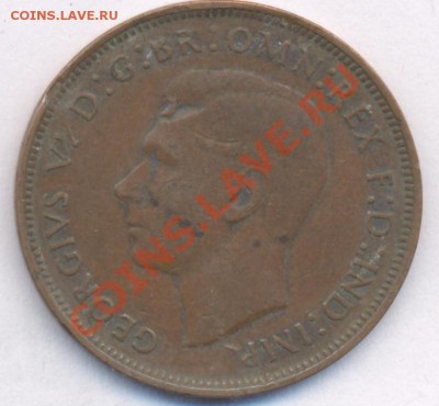 Великобритания 1 пенни. 1946 г.До 21.12.10 г.20-00 МСК. - Британия пенни 46.1