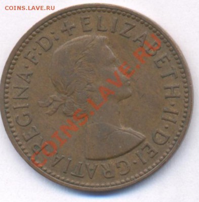 2 пенни.1957 г.До 21.12.10 г.20-00 МСК. - Британия полпенни 57.1