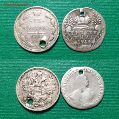 15 копеек 1906 и гривенник 1744 с подвески - IMG_6750.JPG