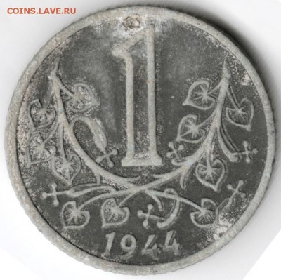 Богемия и Моравия. 1 крона 1944 г. Zn до 24.00 24.10.16 г. - Scan-161014-0039