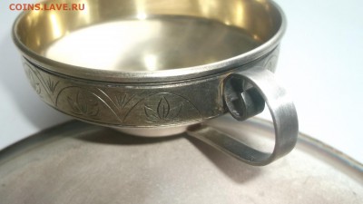 Мельхиор: 3 чашки,рюмки,поднос. серебрение,золочение. - DSCF3494.JPG