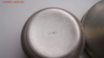 Мельхиор: 3 чашки,рюмки,поднос. серебрение,золочение. - DSCF3497.JPG