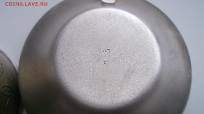 Мельхиор: 3 чашки,рюмки,поднос. серебрение,золочение. - DSCF3498.JPG