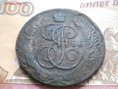 5 копеек 1788 года ММ перечекан - DSCN0103.JPG
