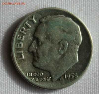С 1 руб. USA  ONE DIME 1958г.  РУЗВЕЛЬТ  до 25.10 в 22-00 - IMG_3350.JPG