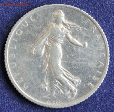 С 1 руб. СТАРАЯ ФРАНЦИЯ 1 франк 1909г.  до 25.10 в 22-00 - IMG_3255.JPG