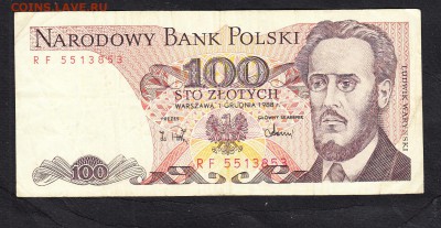 Польша 1988 100зл до 23 10 - 8