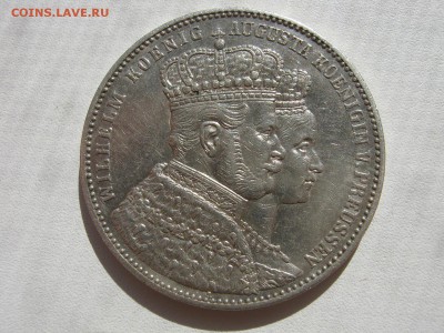 Германия Пруссия 1 талер 1861 коронация Вильгельма до 23.10 - IMG_9886