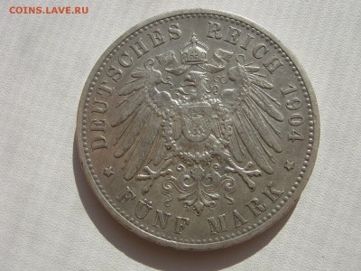 Германия Вюртемберг 5 марок 1904 король Вильгельм II до23.10 - IMG_0045