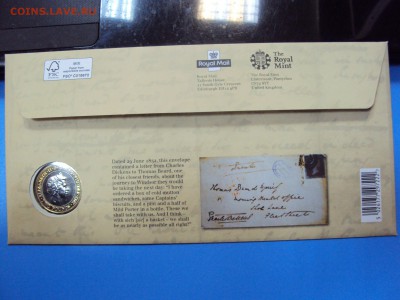 Великобритания, 2 фунта 1989, "Чарльз Дикенс" , в конверте - DSC06264.JPG