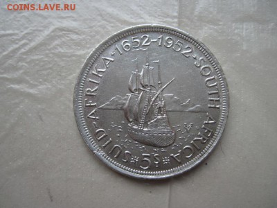 5 шиллингов Юж. Африка 1952 г. 28,28 гр.  до 24.10.16 - IMG_5683.JPG