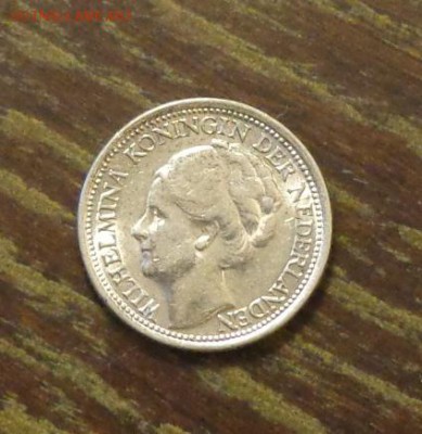 НИДЕРЛАНДЫ - 10ц 1941 серебро до 28.10, 22.00 - Нидерланды 10 ц 1941 крошечная