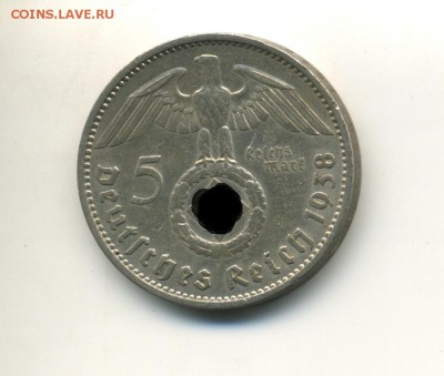 Германия 3 рейх 5 марок 1938 A до 27.10.2016 22 00 МСК - 1938