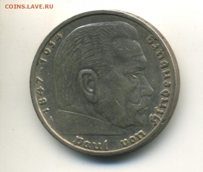 Германия 3 рейх 5 марок 1938 A до 27.10.2016 22 00 МСК - А