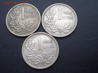 Литва Довоенная  1925 г. - 1 лит -3 шт. - Pribaltika (4).JPG